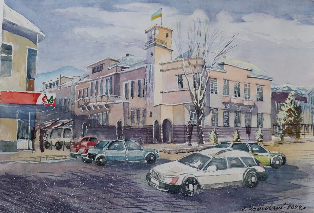 Свалявська ратуша, малюнок